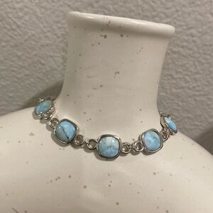 Larimar sterling silver bracelet